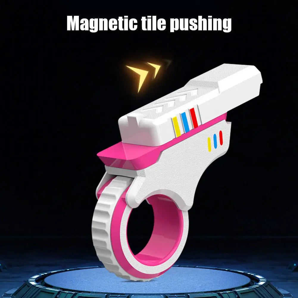 3D Printed Rotary Finger Slider Fidget Toy – Textured Ratchet Spinner