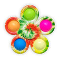 Tie-Dye Push Bubble Fidget Spinner | Sensory Pop Hand Spinner for ADHD & Anxiety