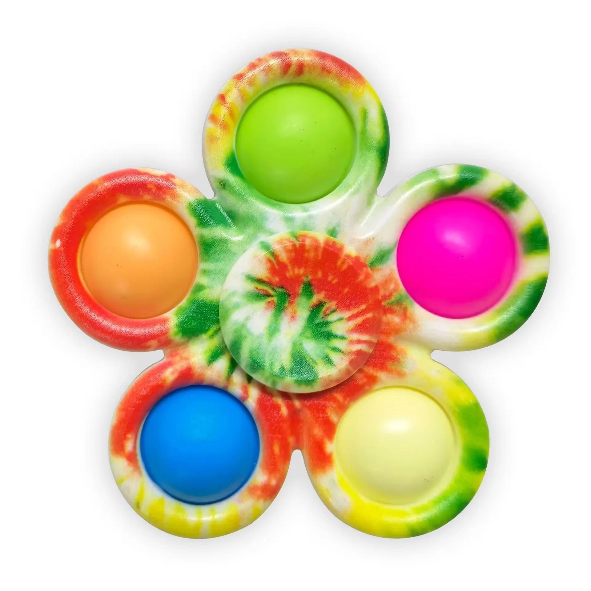 Tie-Dye Push Bubble Fidget Spinner | Sensory Pop Hand Spinner for ADHD & Anxiety