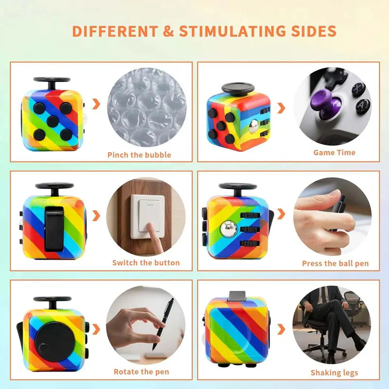 Mini Fidget Cube | Stress Relief Toy for Kids & Adults with ADHD & Anxiety