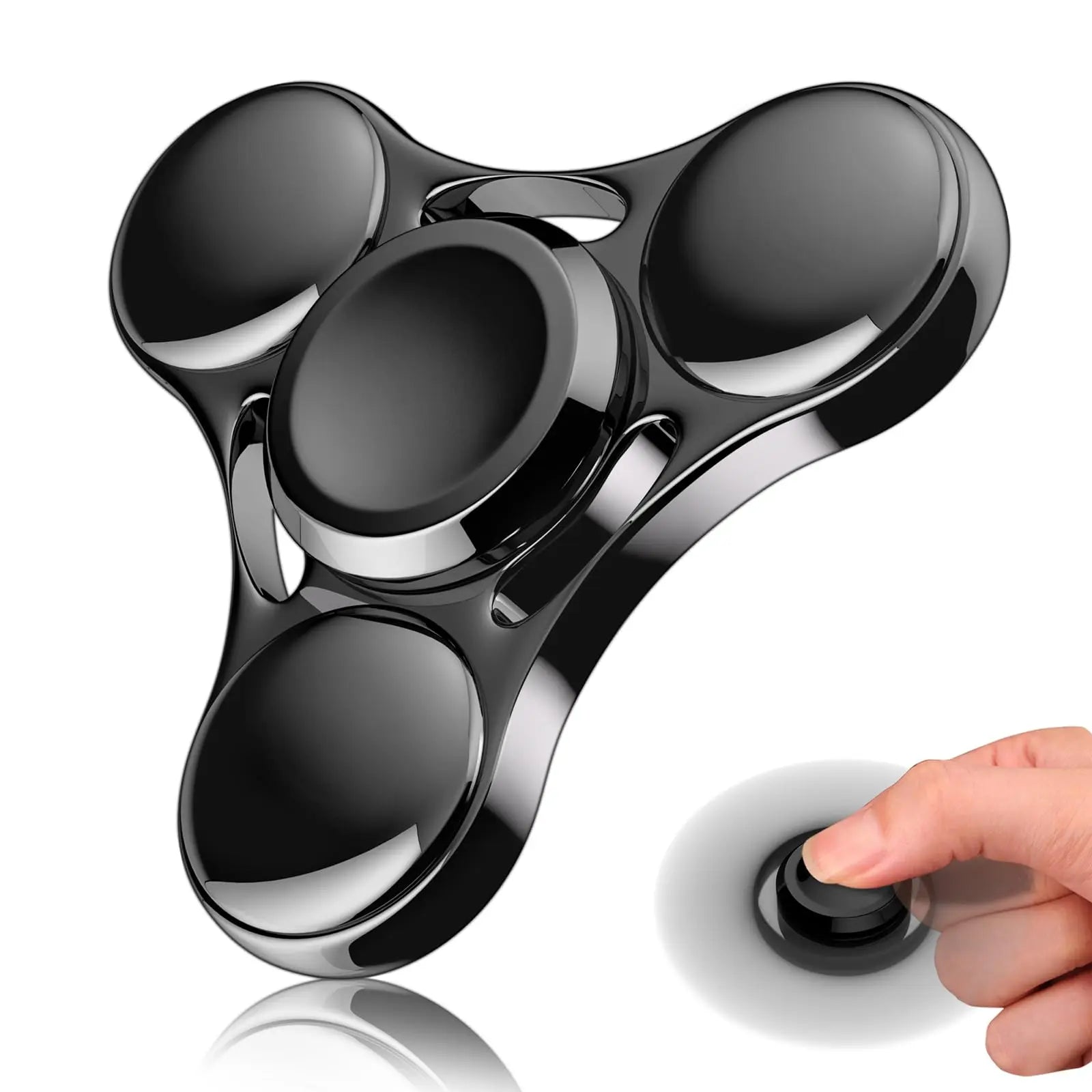 Metal UFO Fidget Spinner – Rainbow Alloy Finger Toy