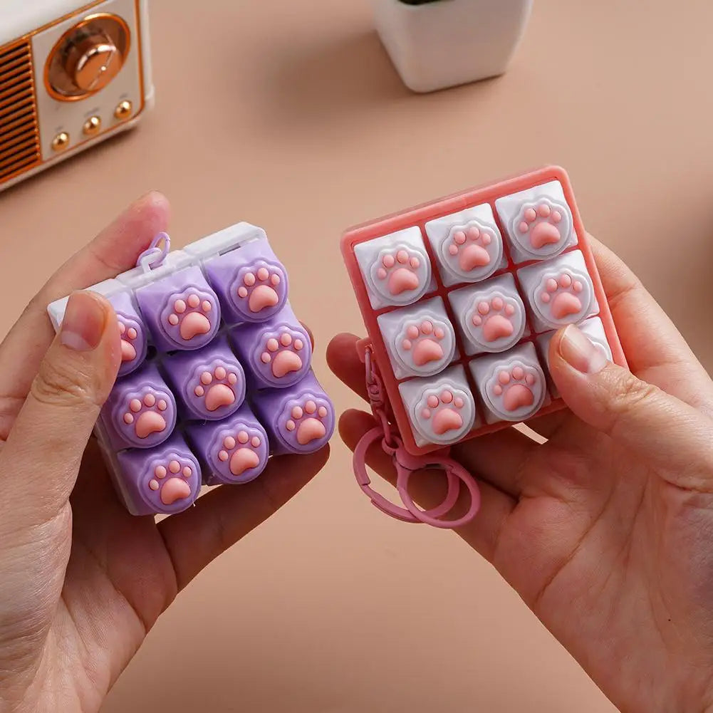 Cat Paw Keycap Fidget Keychain Clicker