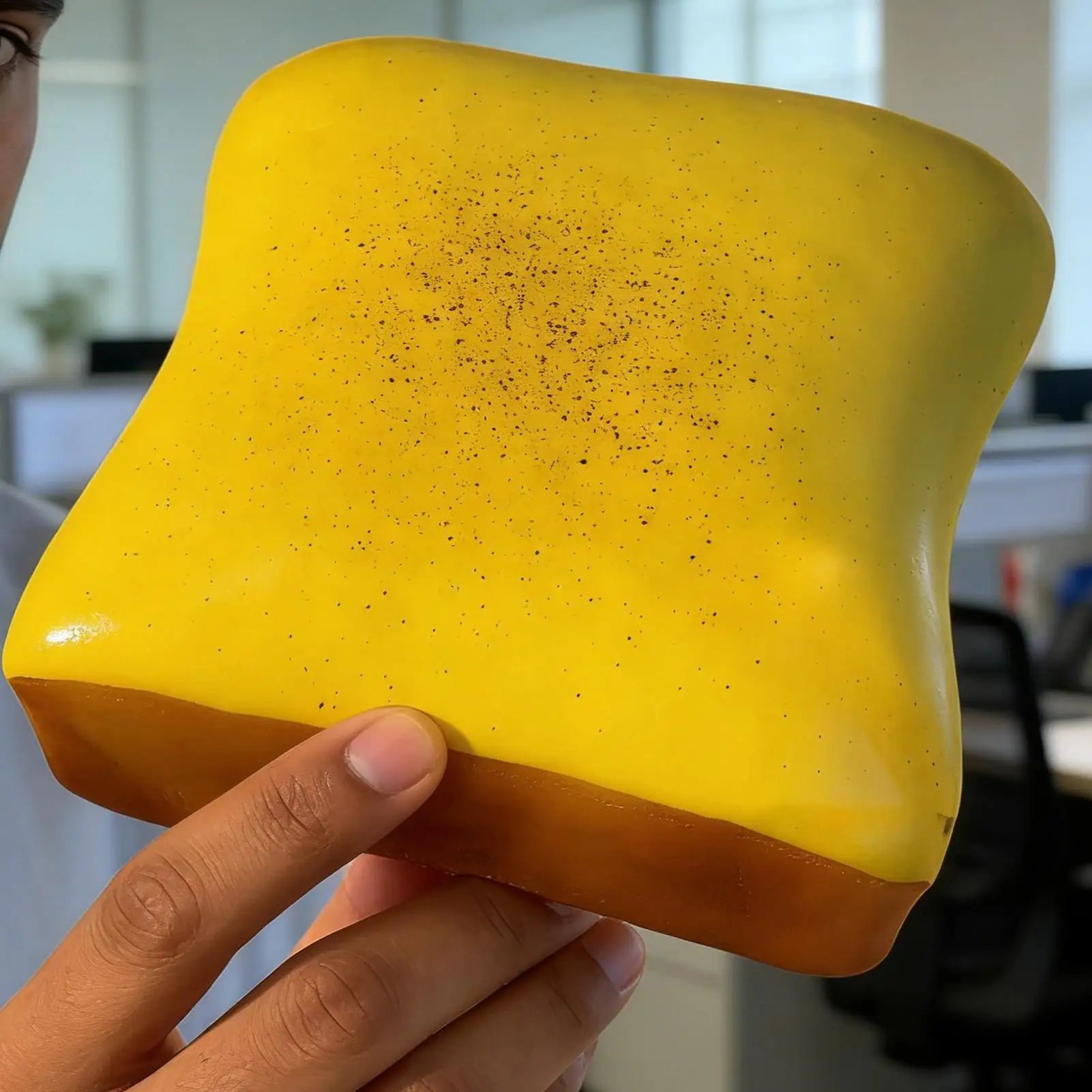 Toast Bread Squishy Toy | Slow Rising Silicone Squeeze Stress Relief Toy for Kids & Adults