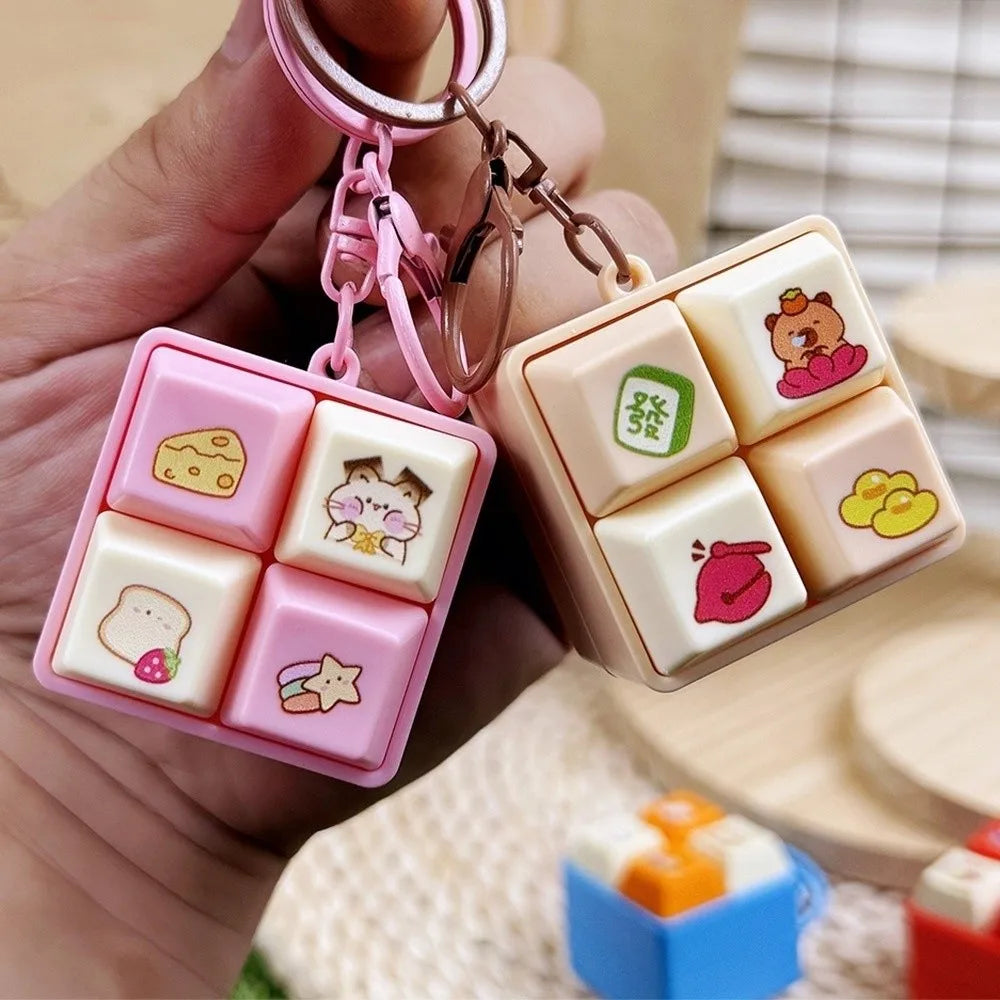 Capybara Keyboard Keycap Fidget Keychain | Light & Sound Stress Relief Toy