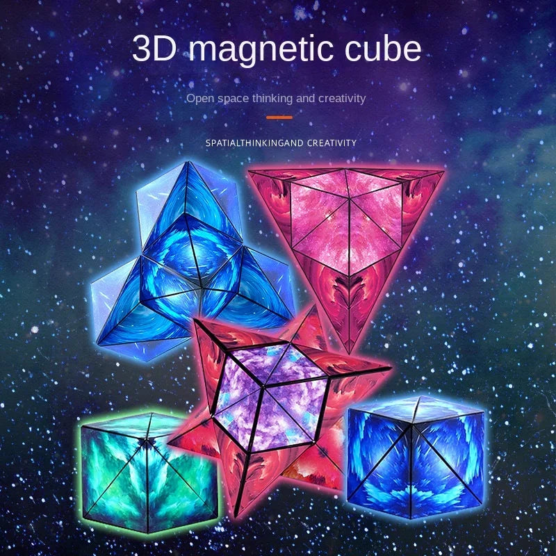 Magnetic Magic Puzzle Cube | Shape-Shifting 3D Fidget Toy for Kids & Adults
