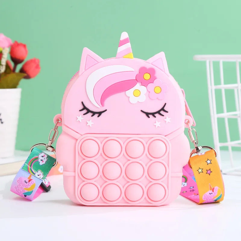 Pop Bubble Sensory Coin Purse | Silicone Fidget Bag for Kids