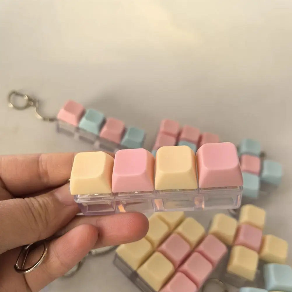 Mini Keyboard Fidget Toy – Clicky Keycap Stress Relief Keychain