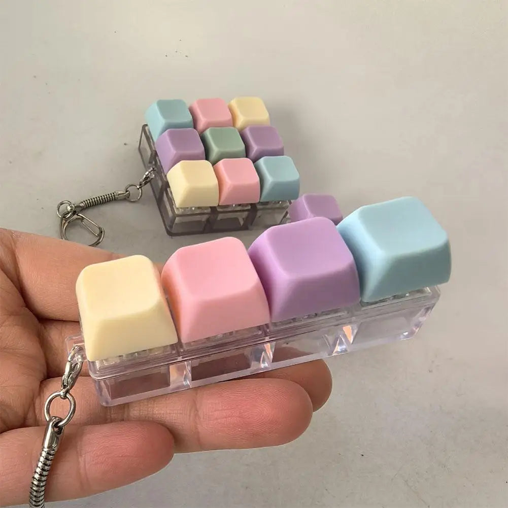 Mini Keyboard Fidget Toy – Clicky Keycap Stress Relief Keychain