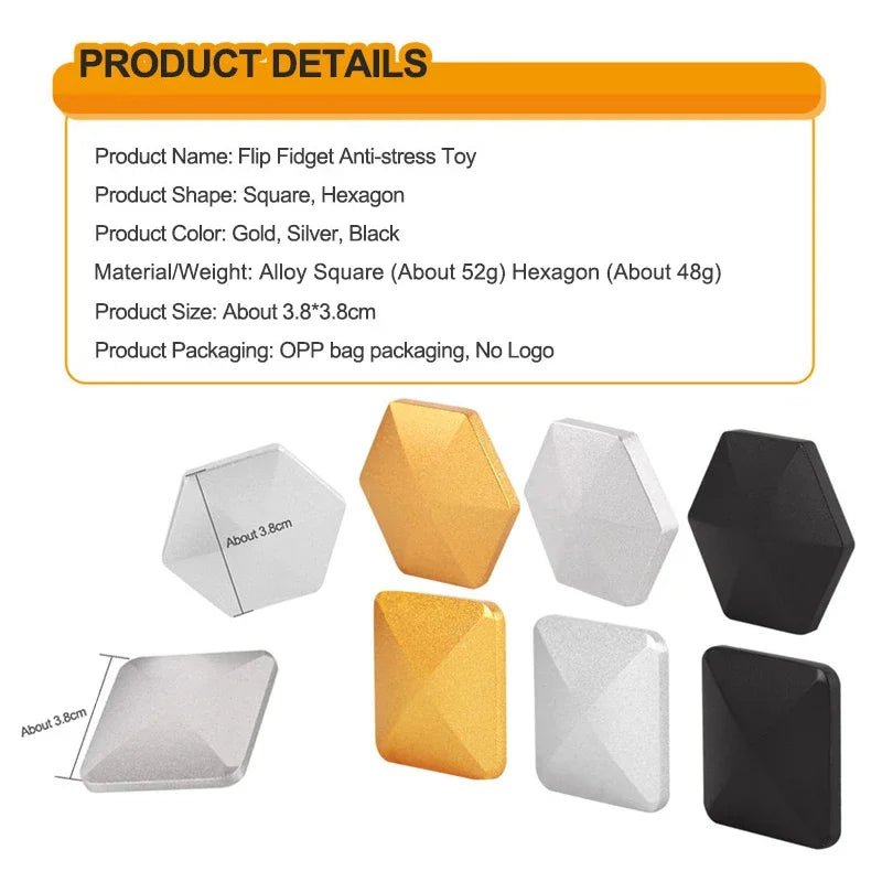 Flipo Flip Fidget Toy – Kinetic Rolling Alloy Desk Toy for Adults & Kids