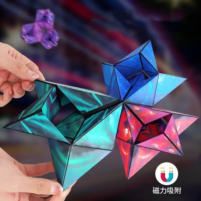 Magnetic Magic Puzzle Cube | Shape-Shifting 3D Fidget Toy for Kids & Adults