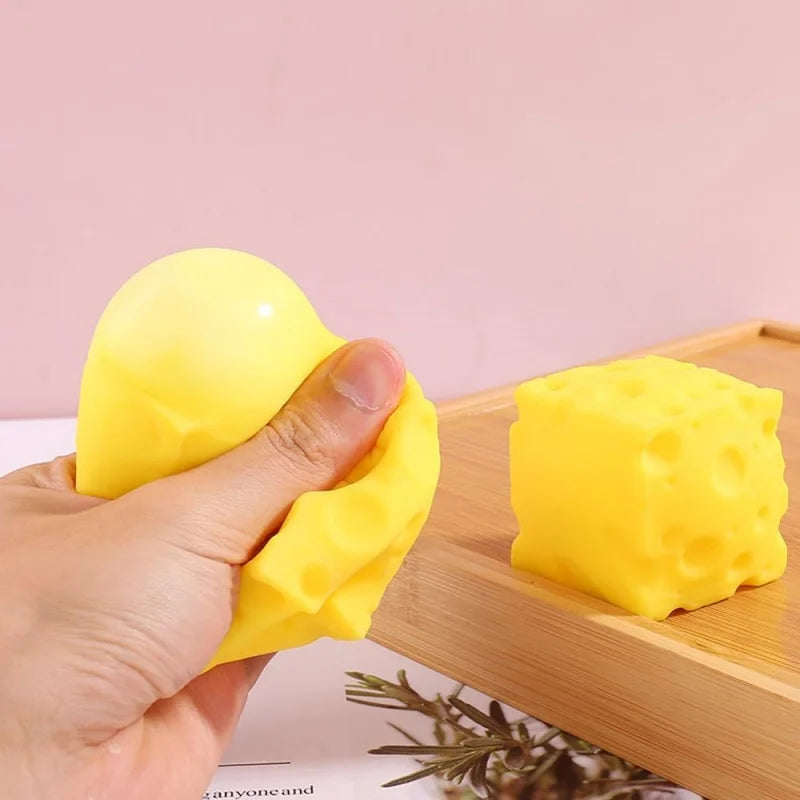 Cheese Squishy Stress Ball Fidget Toy
