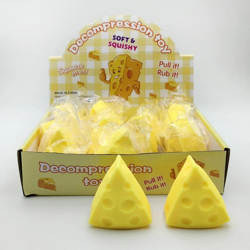 Cheese Squishy Stress Ball Fidget Toy