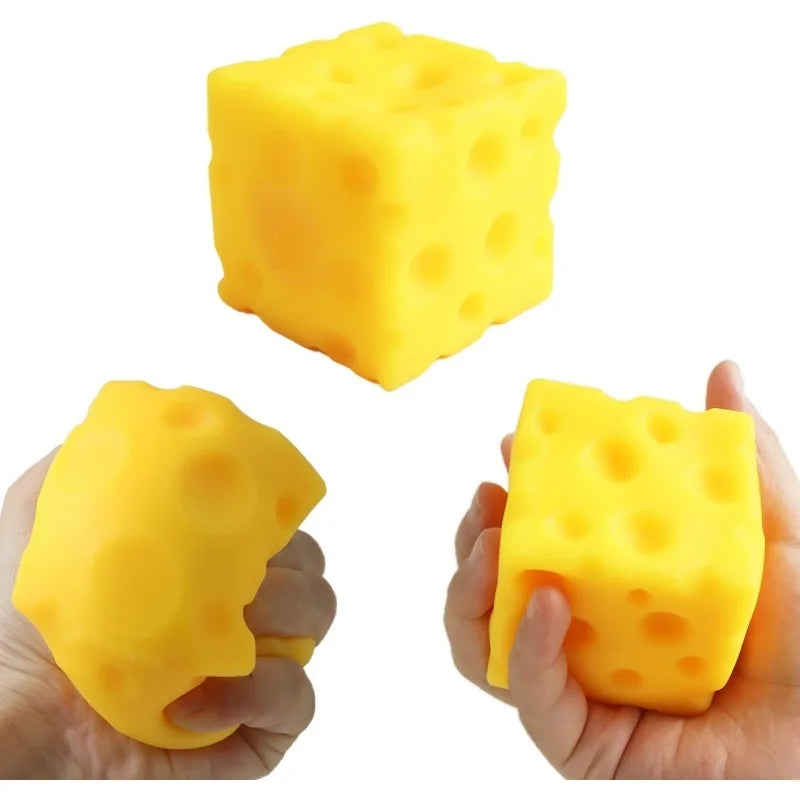 Cheese Squishy Stress Ball Fidget Toy