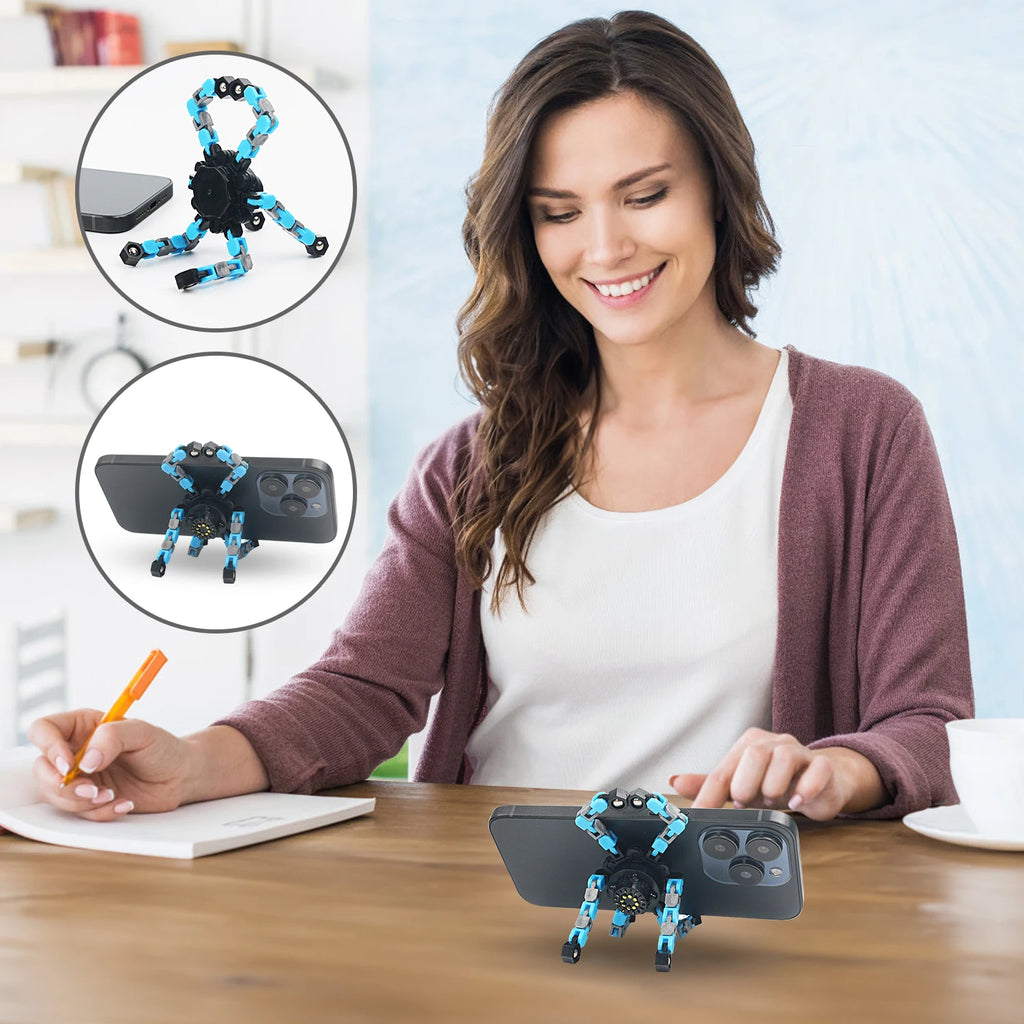 Transformable Chain Fidget Spinner | Sensory Fingertip Gyro for Kids & Adults