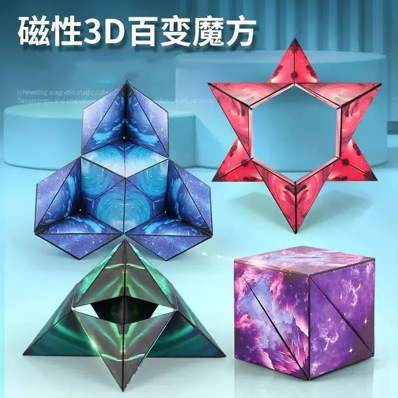Magnetic Magic Puzzle Cube | Shape-Shifting 3D Fidget Toy for Kids & Adults
