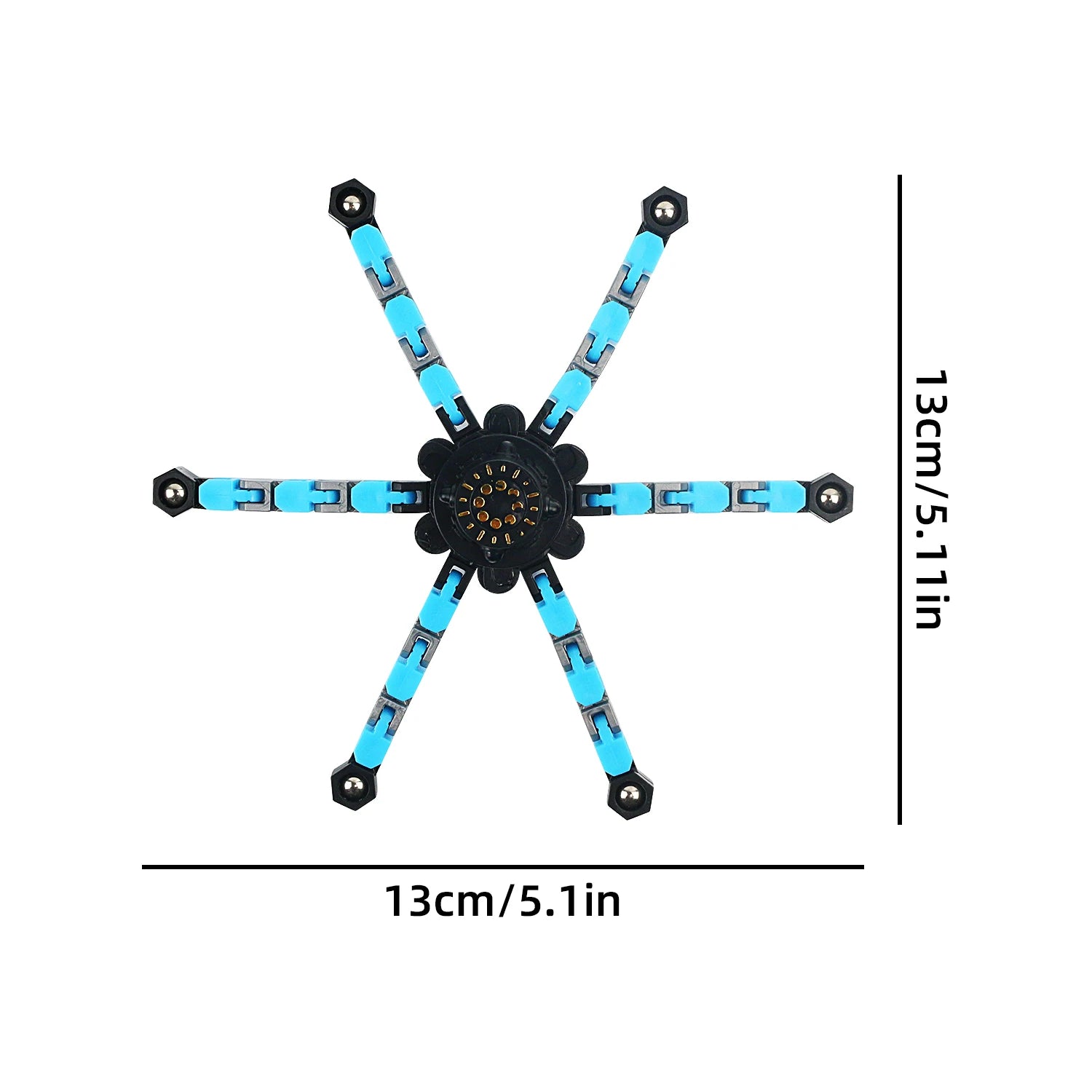 Transformable Chain Fidget Spinner | Sensory Fingertip Gyro for Kids & Adults