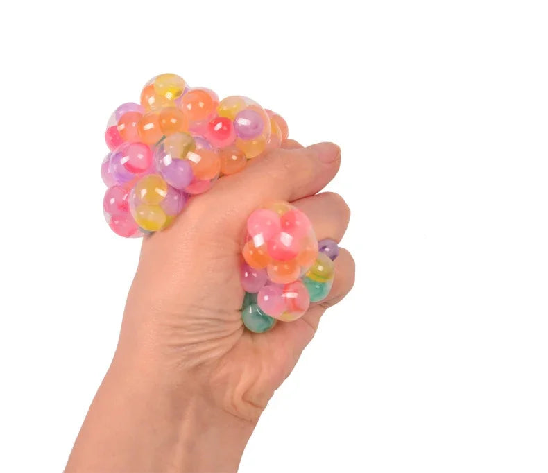 Rainbow Sensory Stress Relief Ball | 3D Squishy Fidget Toy for Kids & Adults