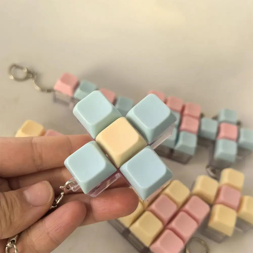Mini Keyboard Fidget Toy – Clicky Keycap Stress Relief Keychain