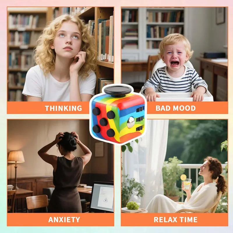 Mini Fidget Cube | Stress Relief Toy for Kids & Adults with ADHD & Anxiety
