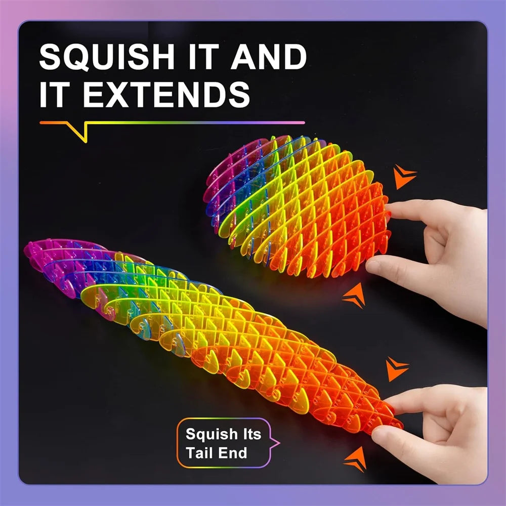 Fidget Worm Slug Toy | Stretchy Sensory Stress Relief Toy for Kids & Adults