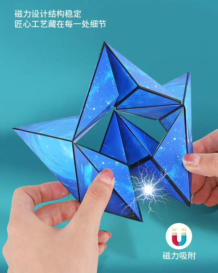 Magnetic Magic Puzzle Cube | Shape-Shifting 3D Fidget Toy for Kids & Adults