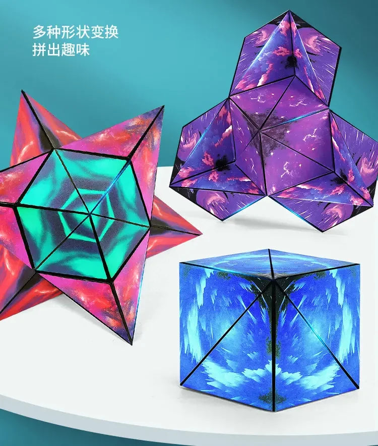 Magnetic Magic Puzzle Cube | Shape-Shifting 3D Fidget Toy for Kids & Adults