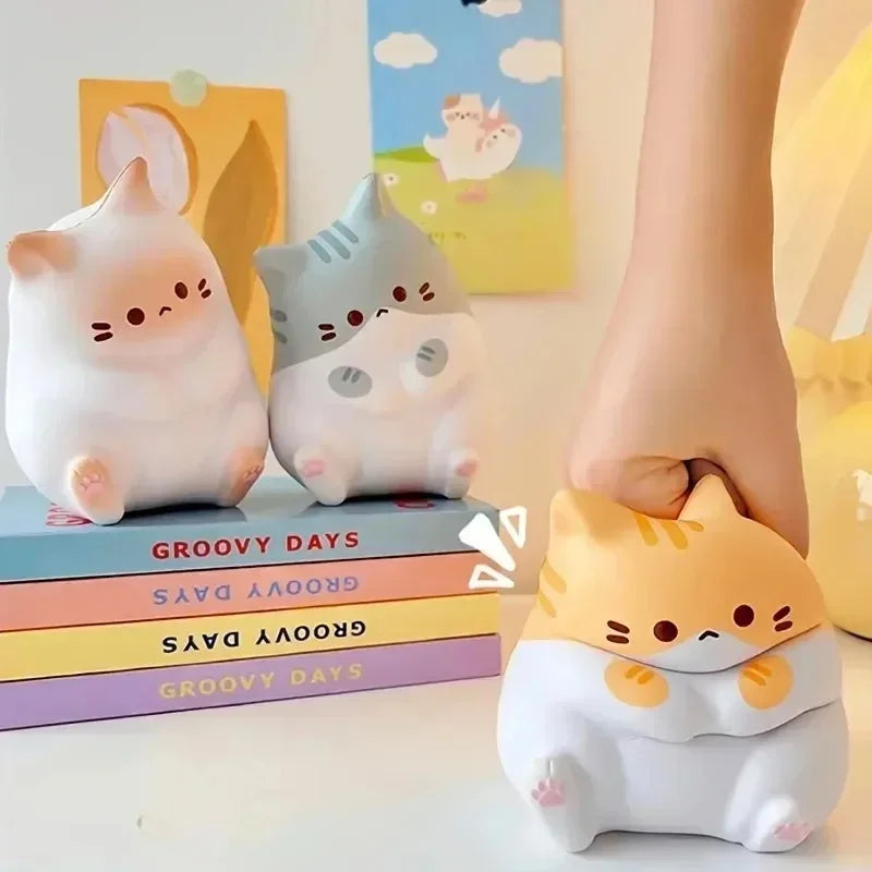 Cat Squishy Stress Relief Toy | Slow Rising PU Squeeze Antistress Ball for Kids & Adults