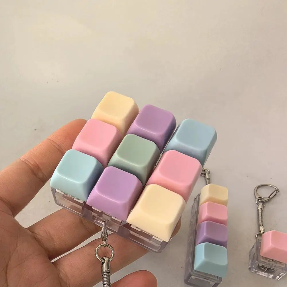 Mini Keyboard Fidget Toy – Clicky Keycap Stress Relief Keychain