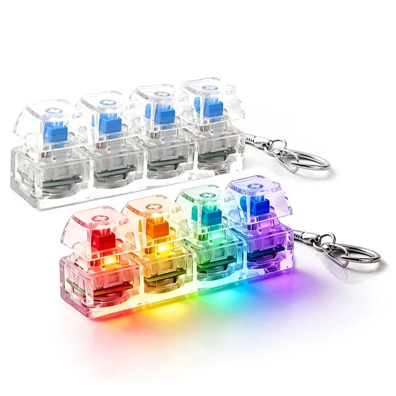 4-Key LED Crystal Keycap Fidget Toy